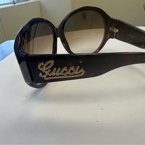 GUCCI Tortoise Strass Crystal Sunglasses 2927S